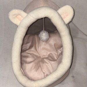 Cozy Pink Pet Bed with Ears